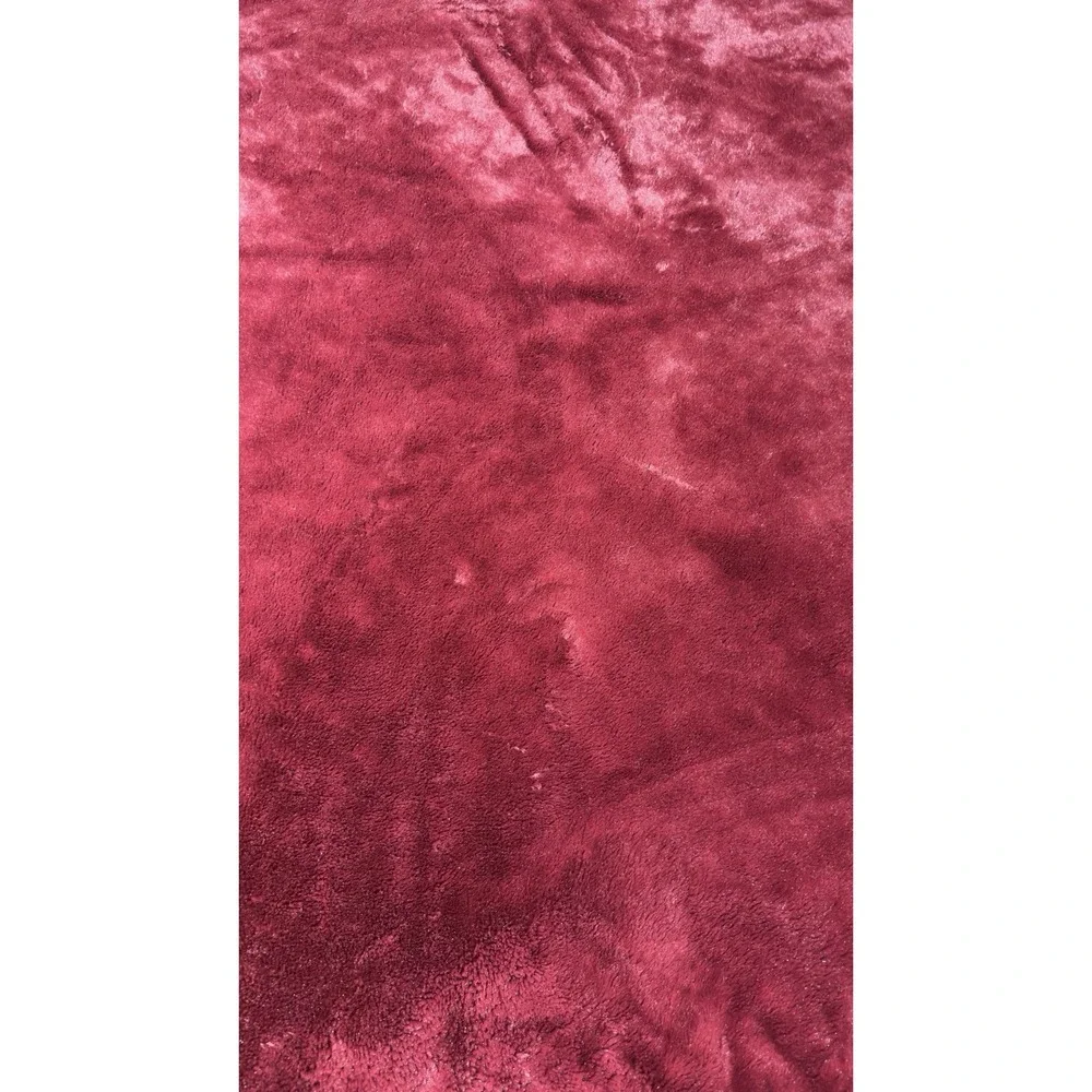 Restoration Hardware Throw Blanket‎ Red Cozy Plush Shiny 60x70